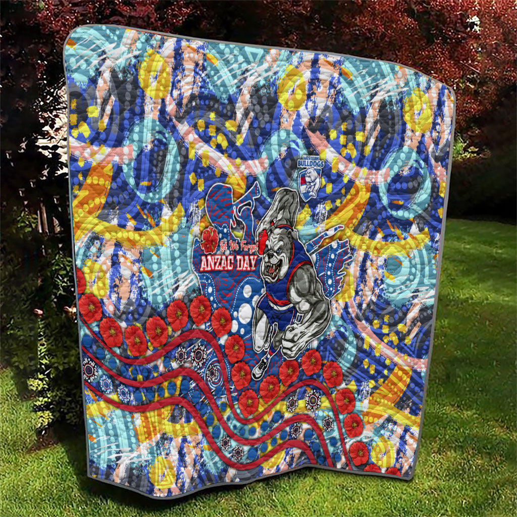 Western Bulldogs ANZAC Day Quilt Aboriginal Dot Art Indigenous Australian Cultural