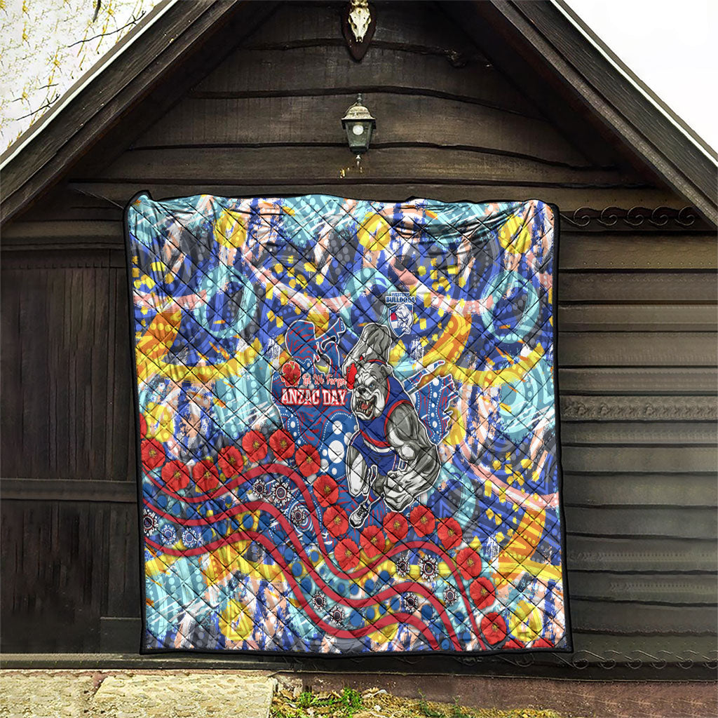 Western Bulldogs ANZAC Day Quilt Aboriginal Dot Art Indigenous Australian Cultural