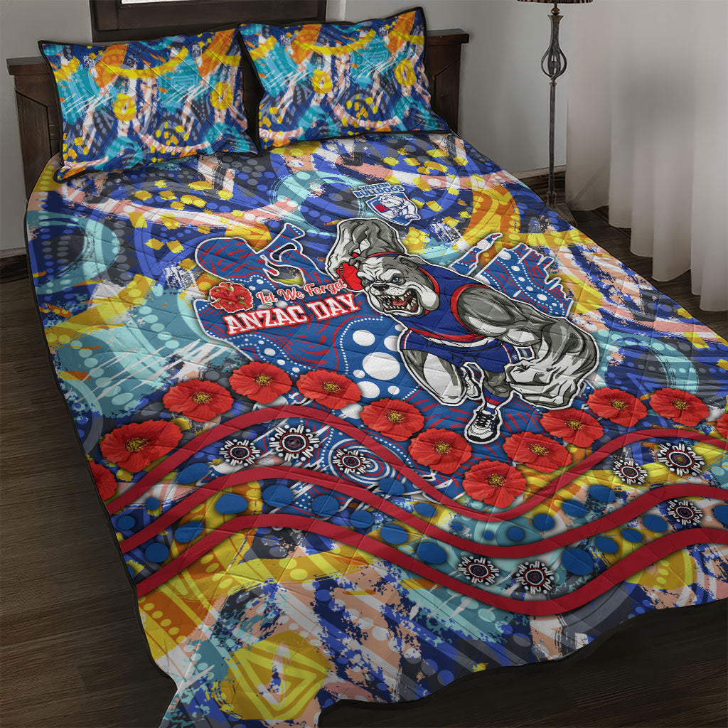 Western Bulldogs ANZAC Day Quilt Bed Set Aboriginal Dot Art Indigenous Australian Cultural