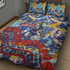 Western Bulldogs ANZAC Day Quilt Bed Set Aboriginal Dot Art Indigenous Australian Cultural