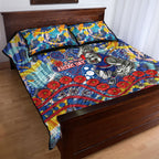Western Bulldogs ANZAC Day Quilt Bed Set Aboriginal Dot Art Indigenous Australian Cultural