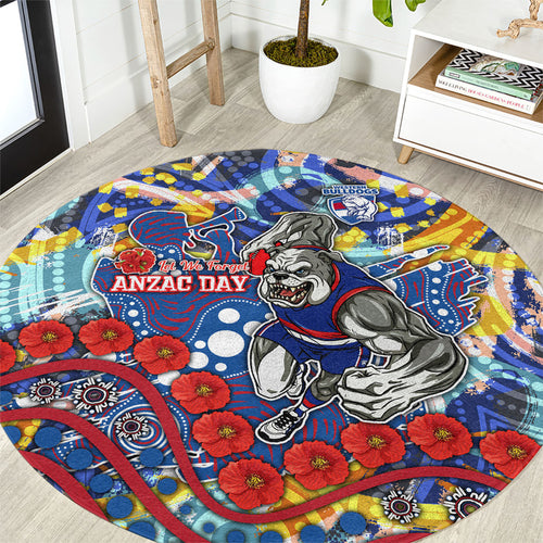 Western Bulldogs ANZAC Day Round Carpet Aboriginal Dot Art Indigenous Australian Cultural