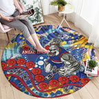 Western Bulldogs ANZAC Day Round Carpet Aboriginal Dot Art Indigenous Australian Cultural