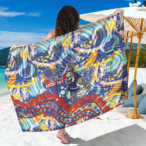 Western Bulldogs ANZAC Day Sarong Aboriginal Dot Art Indigenous Australian Cultural