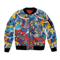 Western Bulldogs ANZAC Day Sleeve Zip Bomber Jacket Aboriginal Dot Art Indigenous Australian Cultural