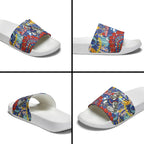 Western Bulldogs ANZAC Day Slide Sandals Aboriginal Dot Art Indigenous Australian Cultural