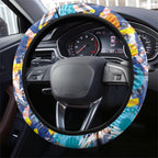 Western Bulldogs ANZAC Day Steering Wheel Cover Aboriginal Dot Art Indigenous Australian Cultural