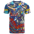 Western Bulldogs ANZAC Day T Shirt Aboriginal Dot Art Indigenous Australian Cultural