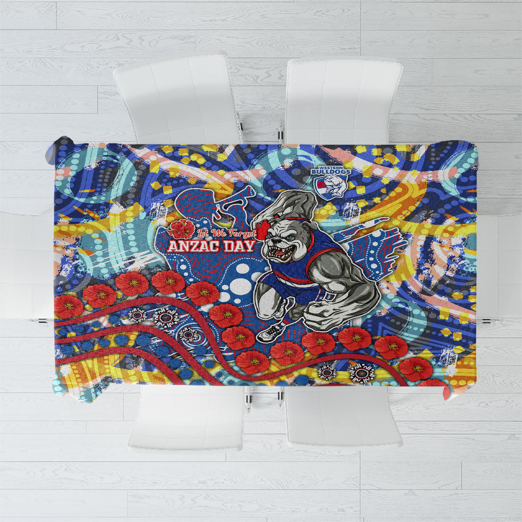 Western Bulldogs ANZAC Day Tablecloth Aboriginal Dot Art Indigenous Australian Cultural