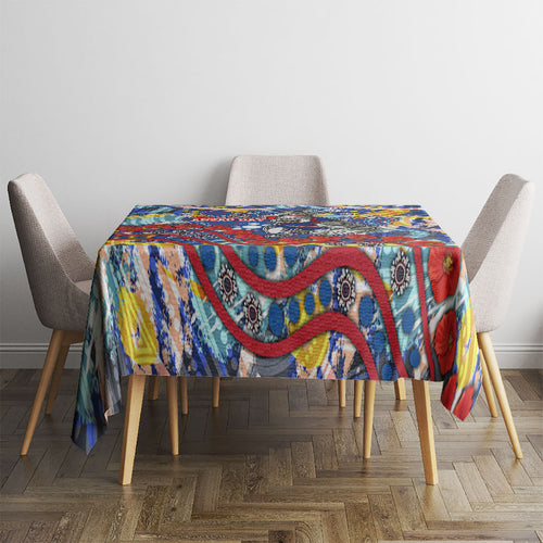 Western Bulldogs ANZAC Day Tablecloth Aboriginal Dot Art Indigenous Australian Cultural