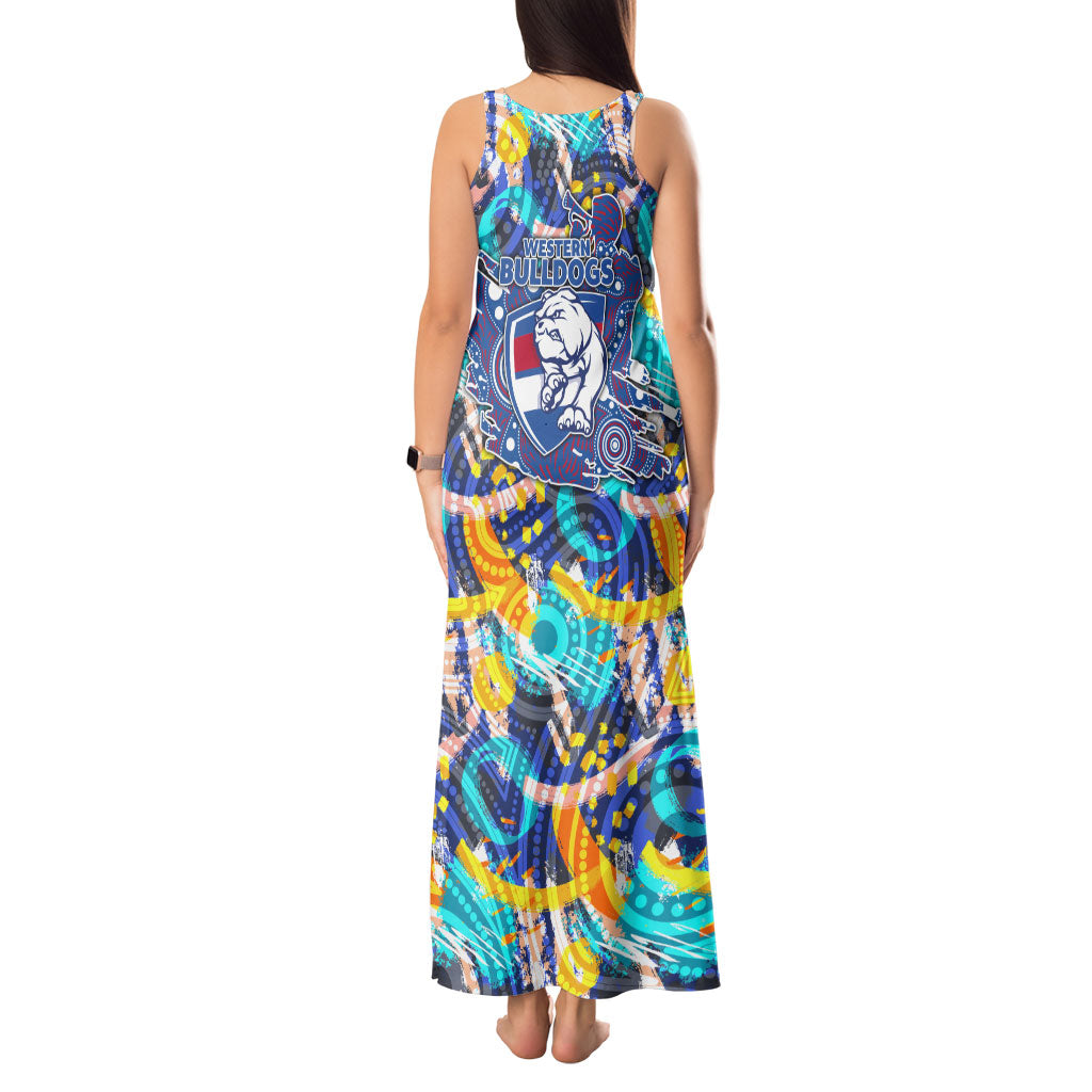 Western Bulldogs ANZAC Day Tank Maxi Dress Aboriginal Dot Art Indigenous Australian Cultural