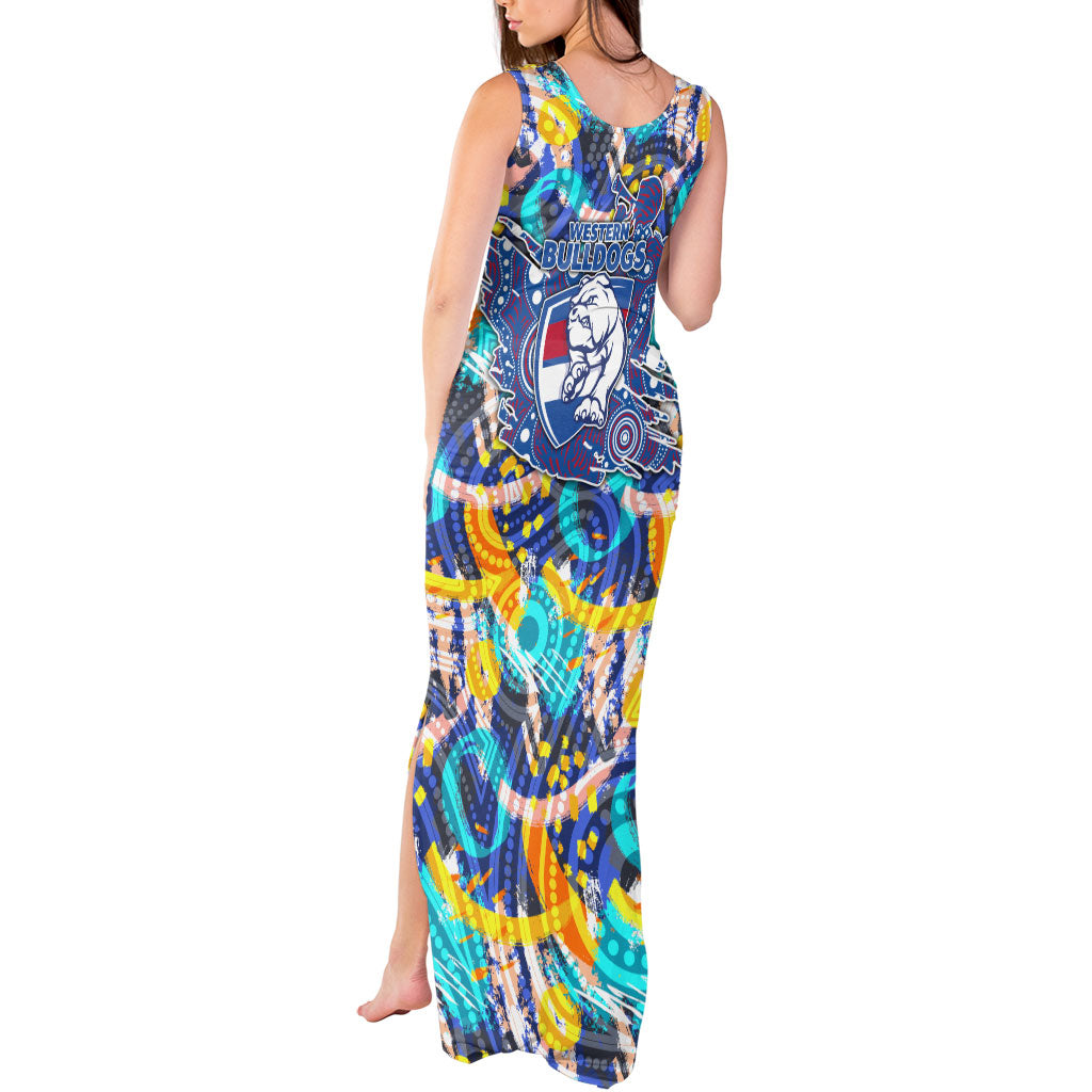 Western Bulldogs ANZAC Day Tank Maxi Dress Aboriginal Dot Art Indigenous Australian Cultural