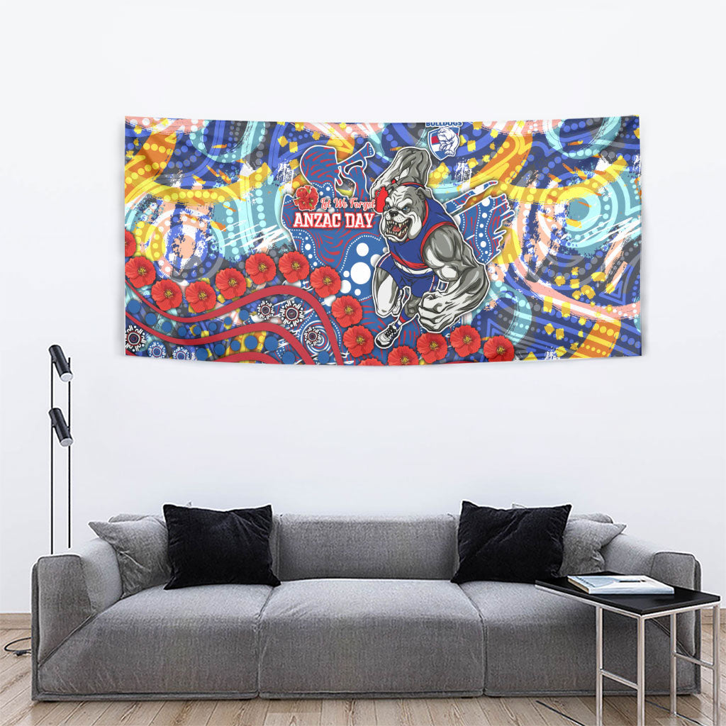 Western Bulldogs ANZAC Day Tapestry Aboriginal Dot Art Indigenous Australian Cultural