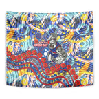 Western Bulldogs ANZAC Day Tapestry Aboriginal Dot Art Indigenous Australian Cultural
