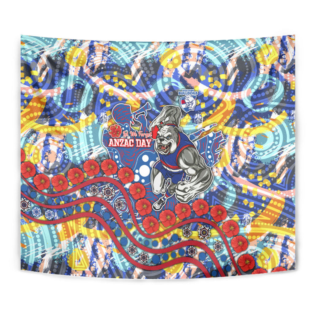 Western Bulldogs ANZAC Day Tapestry Aboriginal Dot Art Indigenous Australian Cultural