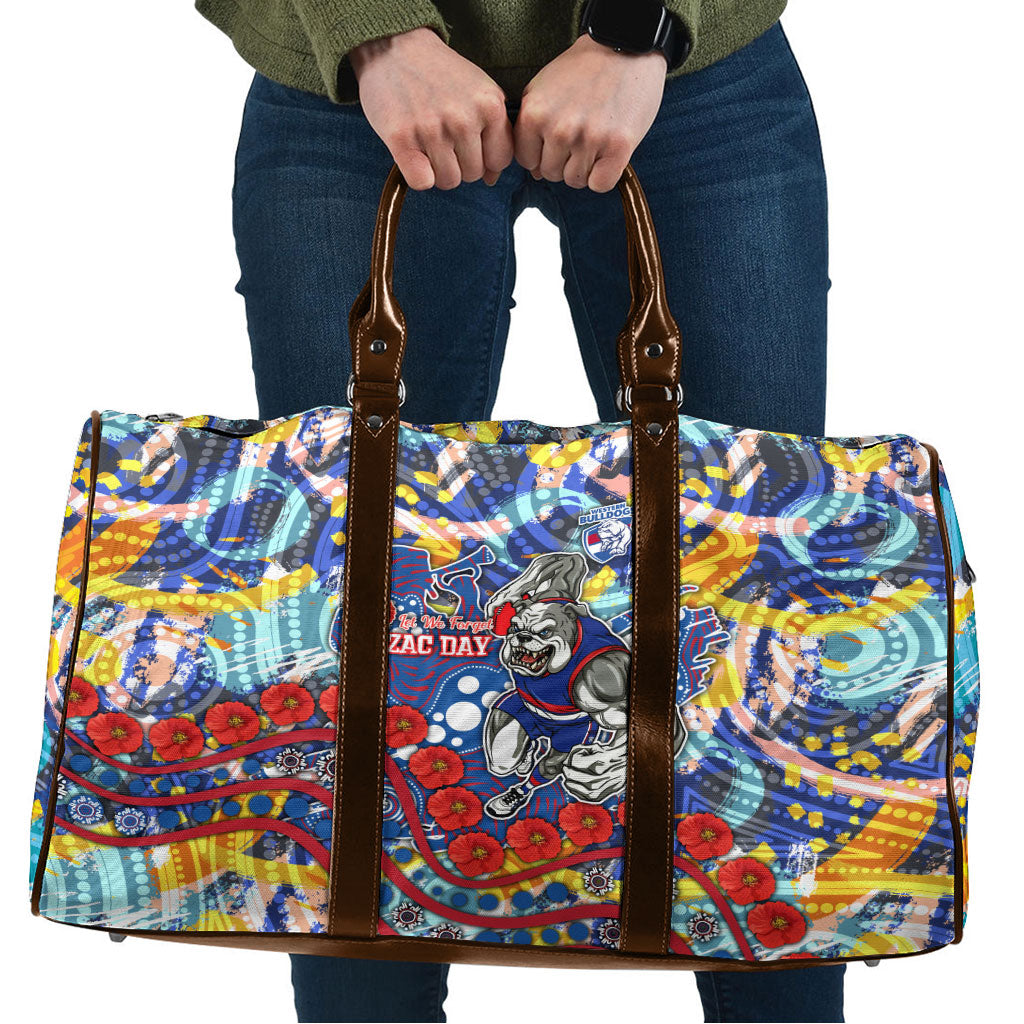 Western Bulldogs ANZAC Day Travel Bag Aboriginal Dot Art Indigenous Australian Cultural
