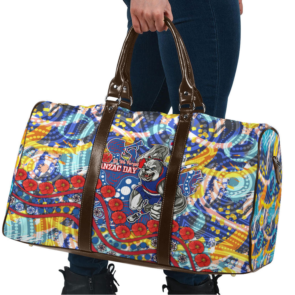 Western Bulldogs ANZAC Day Travel Bag Aboriginal Dot Art Indigenous Australian Cultural