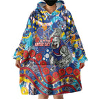 Western Bulldogs ANZAC Day Wearable Blanket Hoodie Aboriginal Dot Art Indigenous Australian Cultural