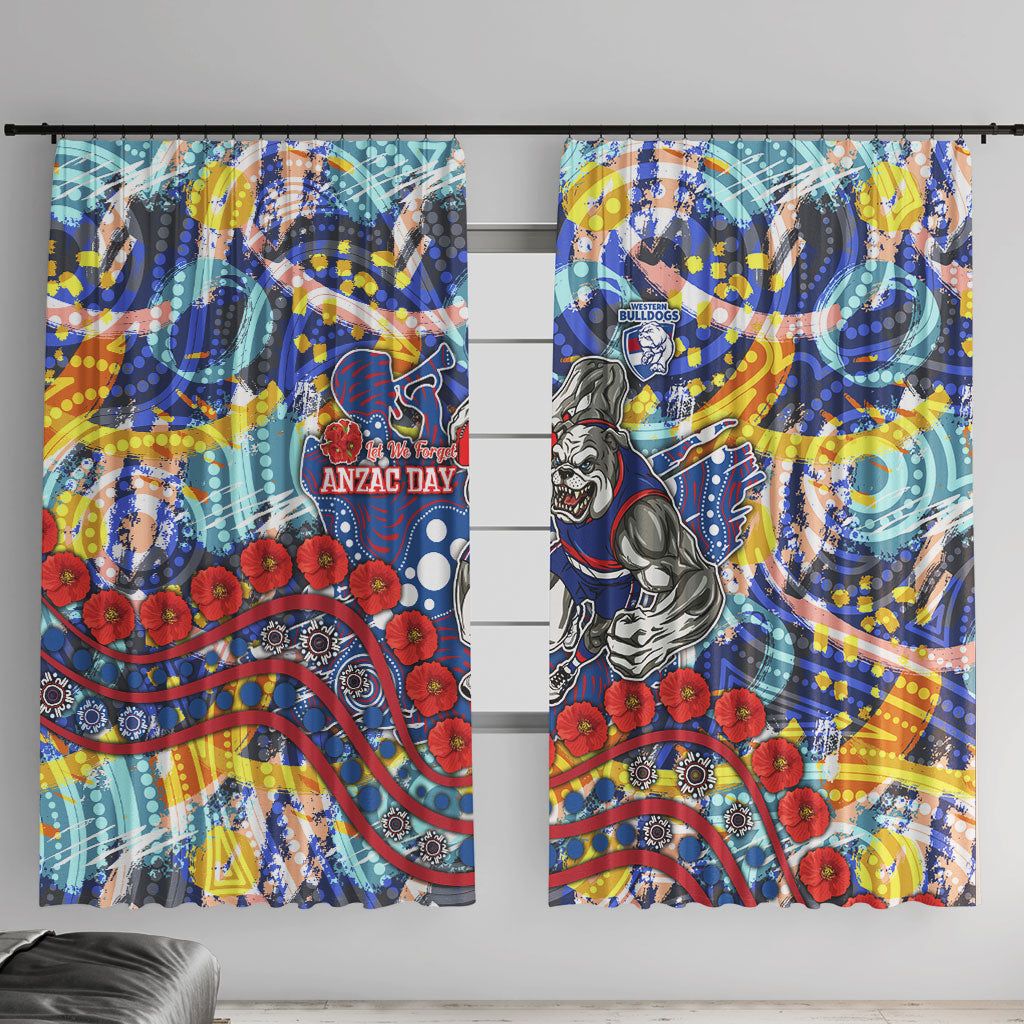 Western Bulldogs ANZAC Day Window Curtain Aboriginal Dot Art Indigenous Australian Cultural