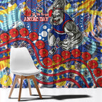 Western Bulldogs ANZAC Day Window Curtain Aboriginal Dot Art Indigenous Australian Cultural