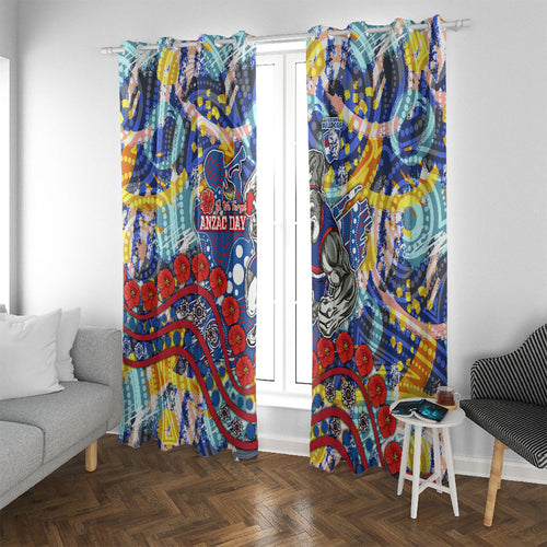 Western Bulldogs ANZAC Day Window Curtain Aboriginal Dot Art Indigenous Australian Cultural