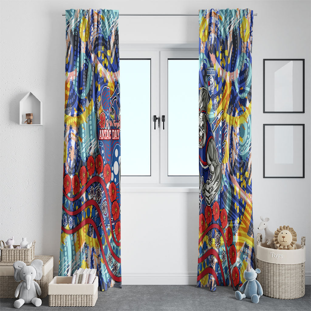 Western Bulldogs ANZAC Day Window Curtain Aboriginal Dot Art Indigenous Australian Cultural