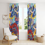 Western Bulldogs ANZAC Day Window Curtain Aboriginal Dot Art Indigenous Australian Cultural