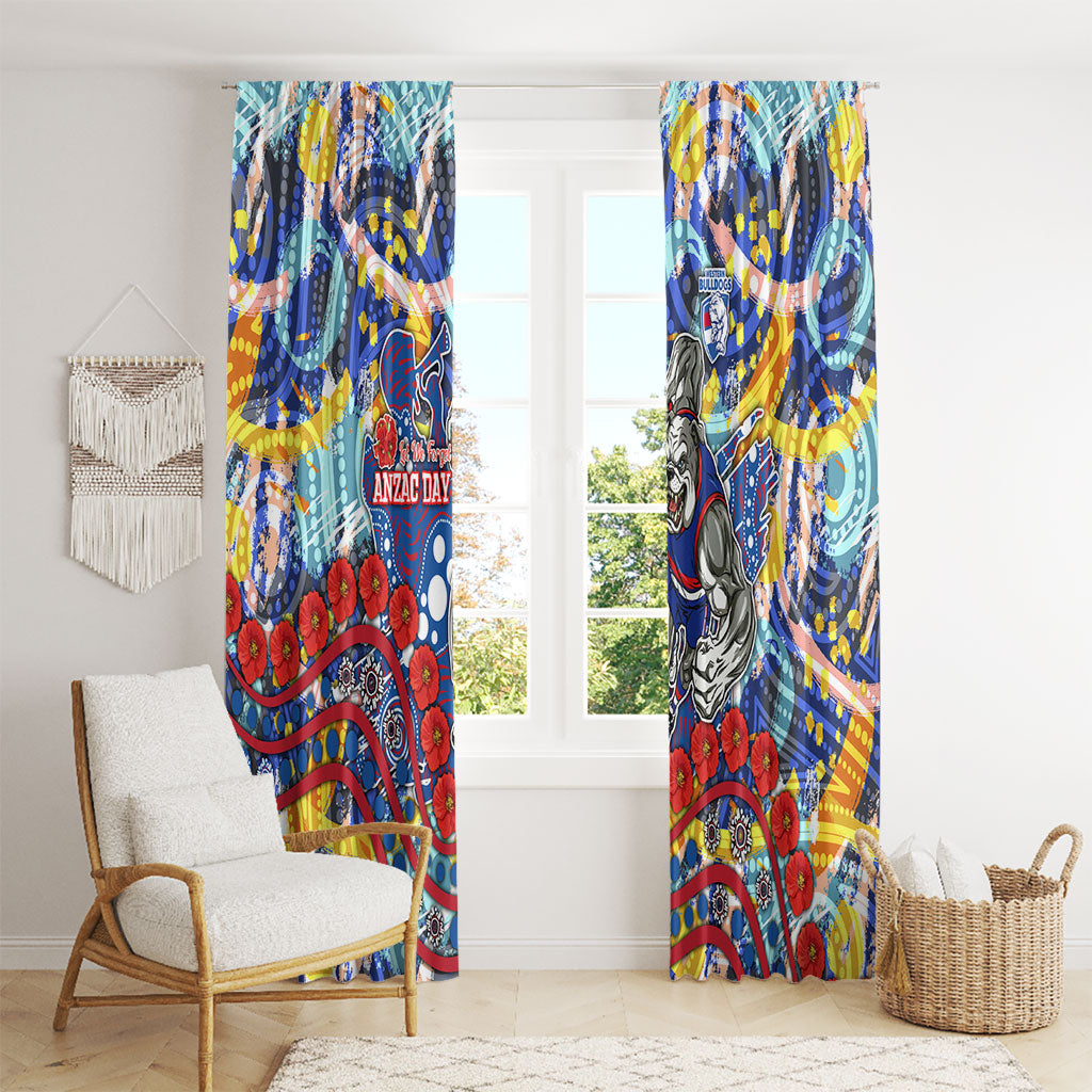 Western Bulldogs ANZAC Day Window Curtain Aboriginal Dot Art Indigenous Australian Cultural