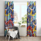 Western Bulldogs ANZAC Day Window Curtain Aboriginal Dot Art Indigenous Australian Cultural