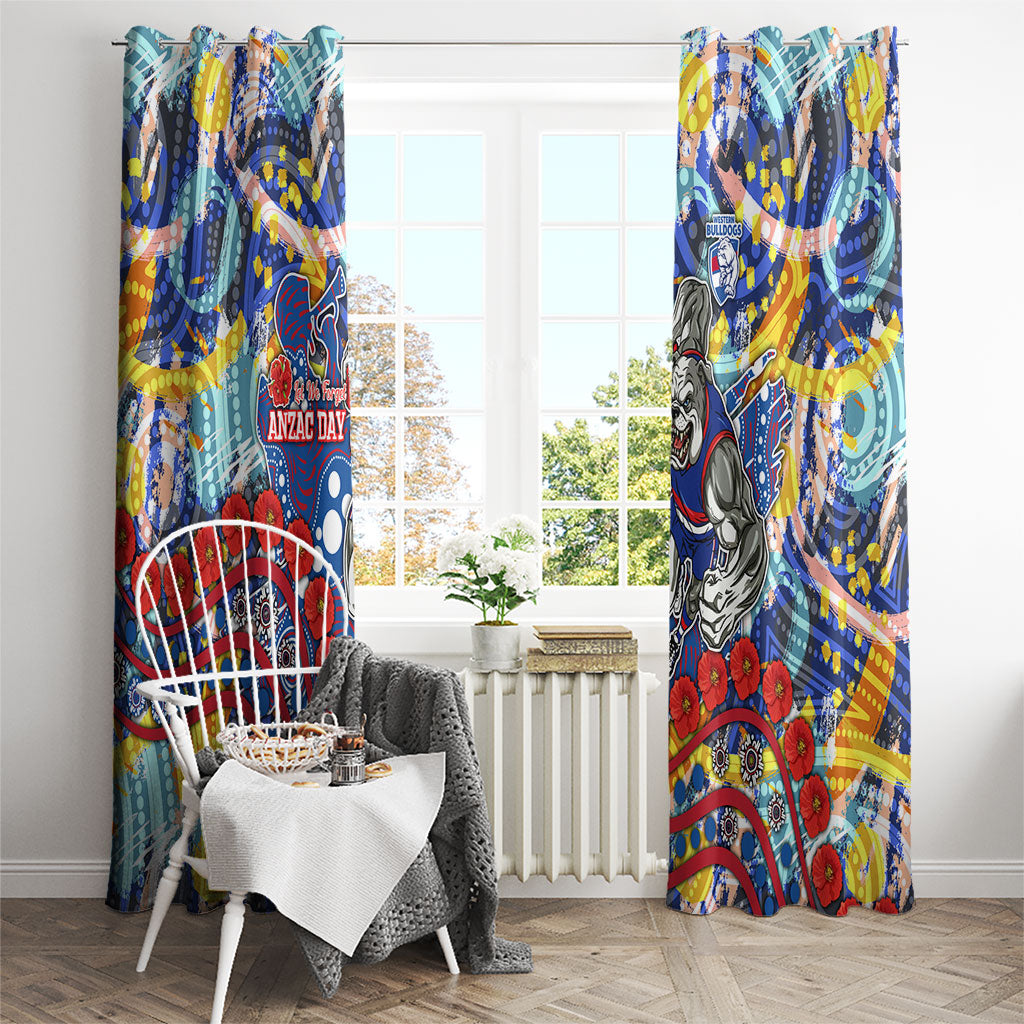 Western Bulldogs ANZAC Day Window Curtain Aboriginal Dot Art Indigenous Australian Cultural