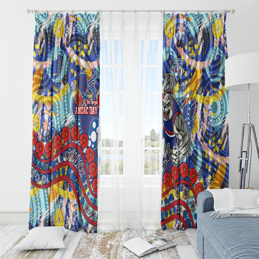 Western Bulldogs ANZAC Day Window Curtain Aboriginal Dot Art Indigenous Australian Cultural
