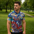 Western Bulldogs ANZAC Day Zipper Polo Shirt Aboriginal Dot Art Indigenous Australian Cultural
