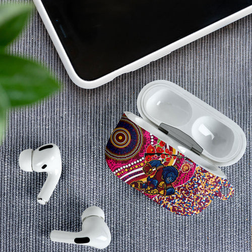 Brisbane Lions ANZAC Day AirPods Case Indigenous Poppy Remembrance Lion Warrior