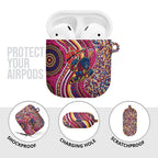 Brisbane Lions ANZAC Day AirPods Case Indigenous Poppy Remembrance Lion Warrior