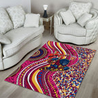 Brisbane Lions ANZAC Day Area Rug Indigenous Poppy Remembrance Lion Warrior