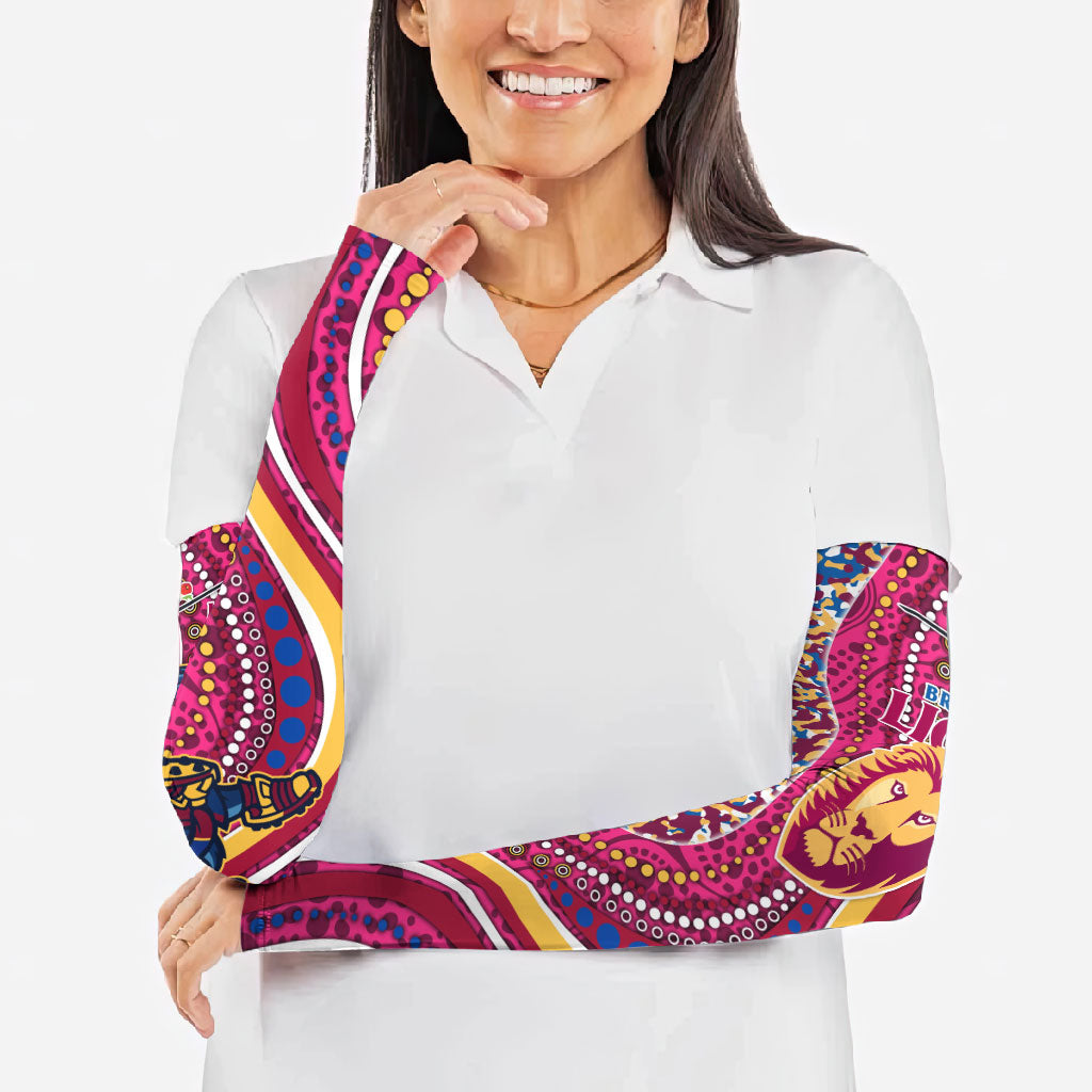 Brisbane Lions ANZAC Day Arm Sleeves Indigenous Poppy Remembrance Lion Warrior