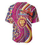 Brisbane Lions ANZAC Day Baseball Jersey Indigenous Poppy Remembrance Lion Warrior