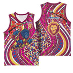 Brisbane Lions ANZAC Day Basketball Jersey Indigenous Poppy Remembrance Lion Warrior