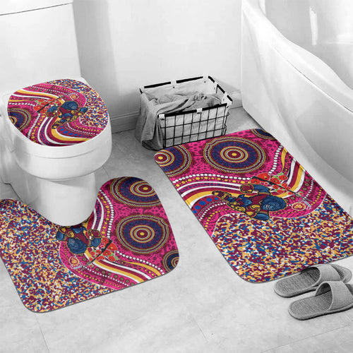 Brisbane Lions ANZAC Day Bathroom Set Indigenous Poppy Remembrance Lion Warrior