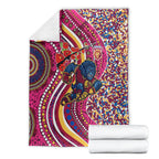 Brisbane Lions ANZAC Day Blanket Indigenous Poppy Remembrance Lion Warrior