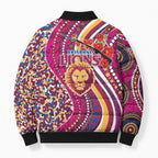 Brisbane Lions ANZAC Day Bomber Puffer Jacket Indigenous Poppy Remembrance Lion Warrior
