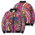 Brisbane Lions ANZAC Day Bomber Puffer Jacket Indigenous Poppy Remembrance Lion Warrior