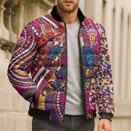 Brisbane Lions ANZAC Day Bomber Puffer Jacket Indigenous Poppy Remembrance Lion Warrior