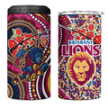 Brisbane Lions ANZAC Day 4 in 1 Can Cooler Tumbler Indigenous Poppy Remembrance Lion Warrior