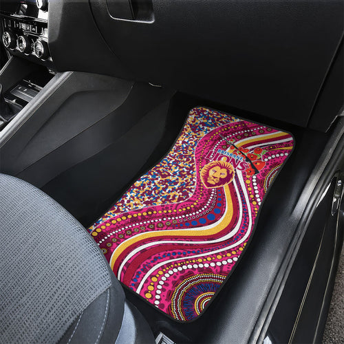 Brisbane Lions ANZAC Day Car Mats Indigenous Poppy Remembrance Lion Warrior