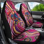 Brisbane Lions ANZAC Day Car Seat Cover Indigenous Poppy Remembrance Lion Warrior