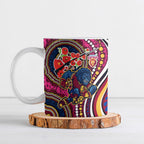 Brisbane Lions ANZAC Day Ceramic Mug Indigenous Poppy Remembrance Lion Warrior