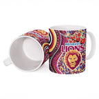 Brisbane Lions ANZAC Day Ceramic Mug Indigenous Poppy Remembrance Lion Warrior