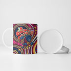 Brisbane Lions ANZAC Day Ceramic Mug Indigenous Poppy Remembrance Lion Warrior