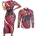 Brisbane Lions ANZAC Day Couples Matching Short Sleeve Bodycon Dress and Long Sleeve Button Shirt Indigenous Poppy Remembrance Lion Warrior